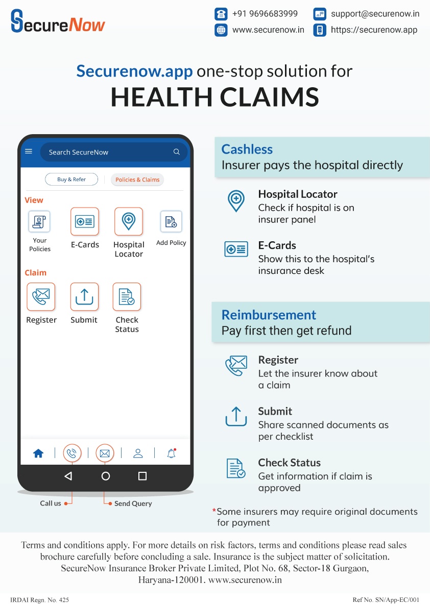 One Stop Solution For Health Claims - SecureNow App - SecureNow