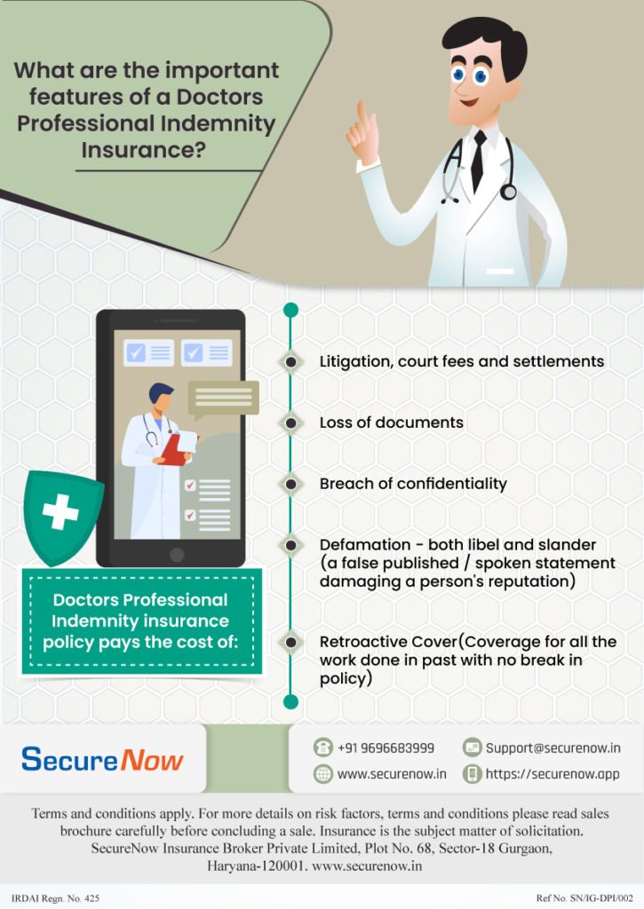 Features Of Doctors Professional Indemnity insurance